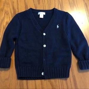 Navy Ralph Lauren button down cardigan.
